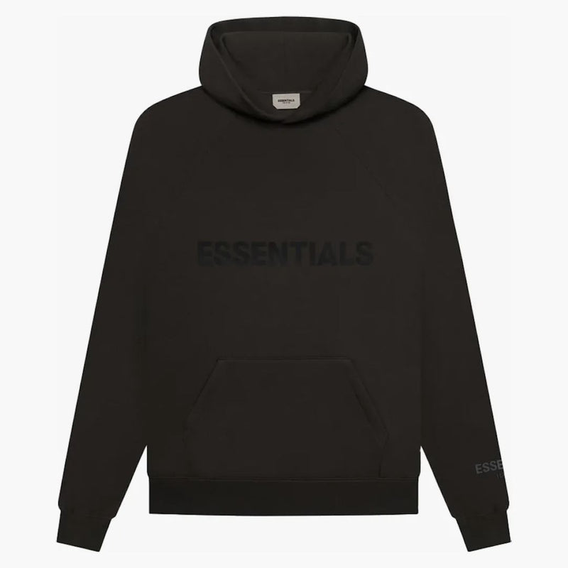 Fear Of God Essentials 3d Silicon Applique Pullover Hoodie Weathered Black
