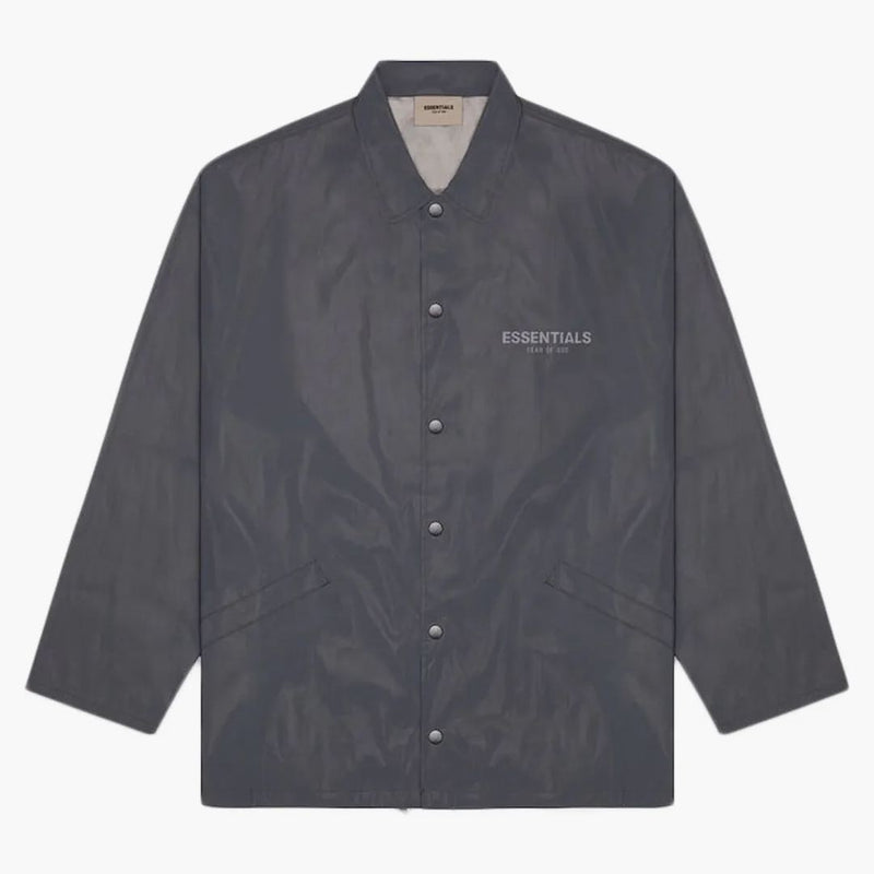 Fear Of God Essentials Coach Jacket Black Reflective