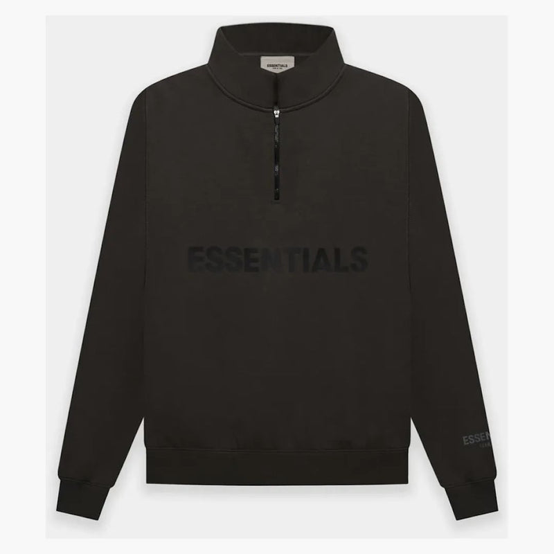Paura di Dio Essentials Half e mezza maglione per pullover zip nero