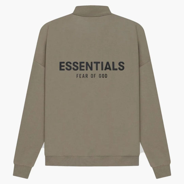 Fear of God Essentials Half Zip Sweater Taupe
