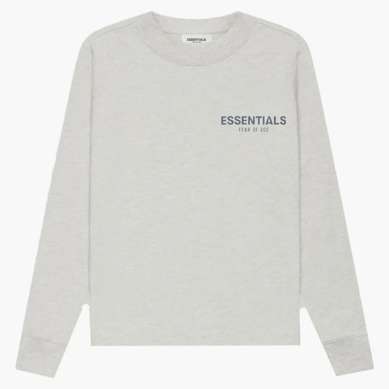 Fear of God Essentials Kids Long Sleeve T-Shirt OatMeal Heather/Light Heather OaTMeal