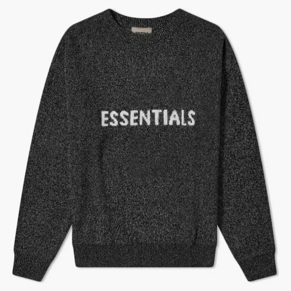 Fear of God Essentials Knit Sweater Dark Black Melange