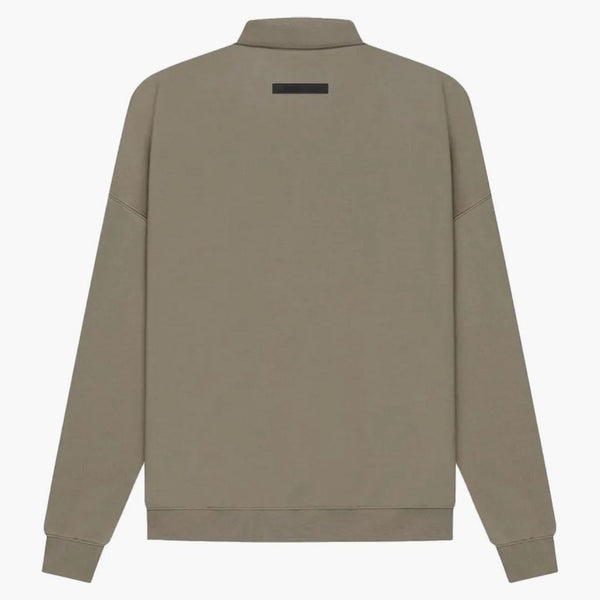 Rädsla för Gud Essentials Långärmad fransk Terry Polo Taupe