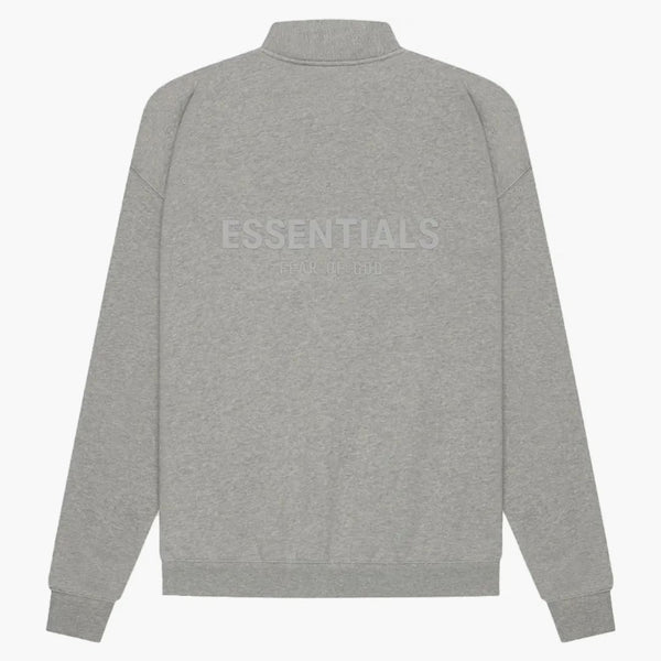 Fear of God Essentials Mockneck Half Zip Dark Heather OaTMeal