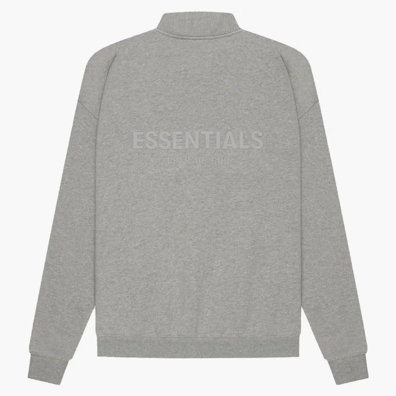 Fear of God Essentials Mockneck Half Zip Dark Heather OaTMeal