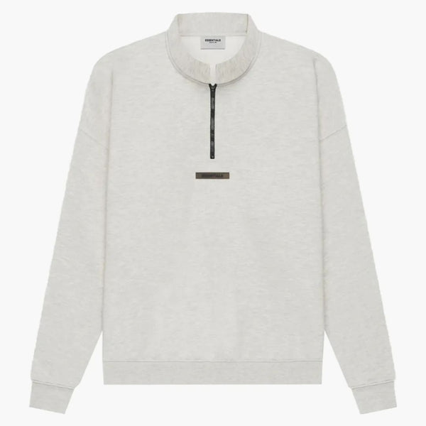 Paura di Dio Essenziale Mockneck mezza zip luce farina d'avena