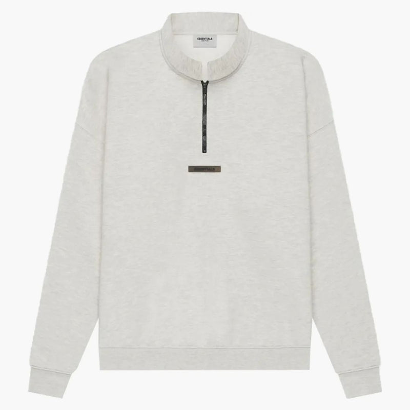 Paura di Dio Essenziale Mockneck mezza zip luce farina d'avena