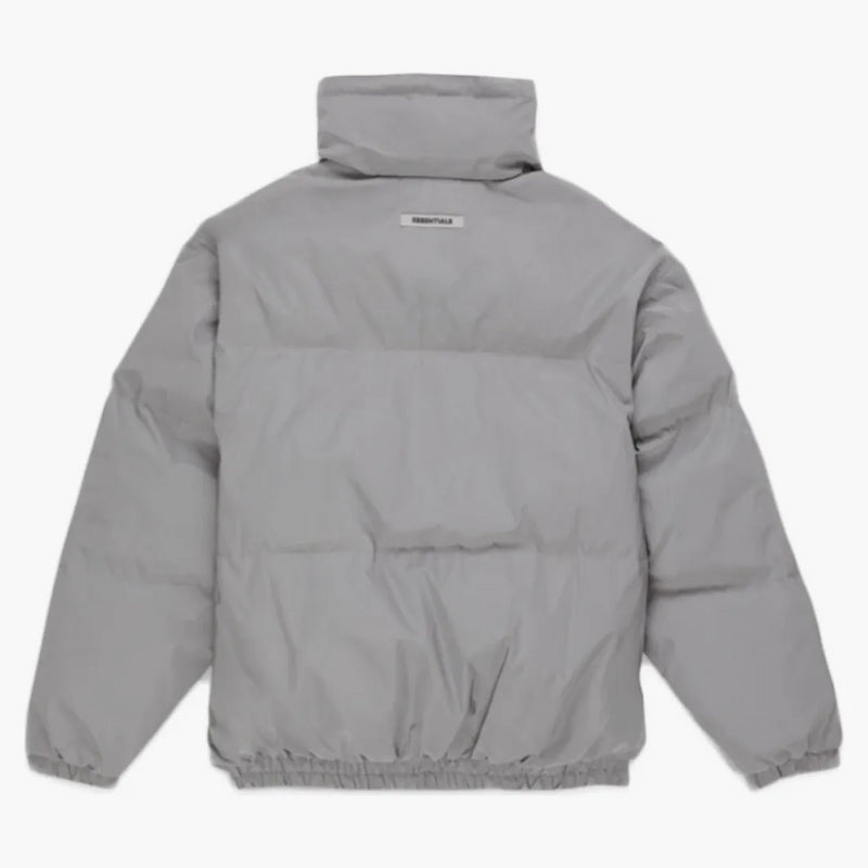 Fear Of God Essentials Puffer Jacket Silver Reflective