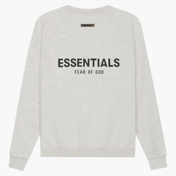 Paura di Dio Essentials Pullover Pullover Crewneck Light Heather Ferro d'avena