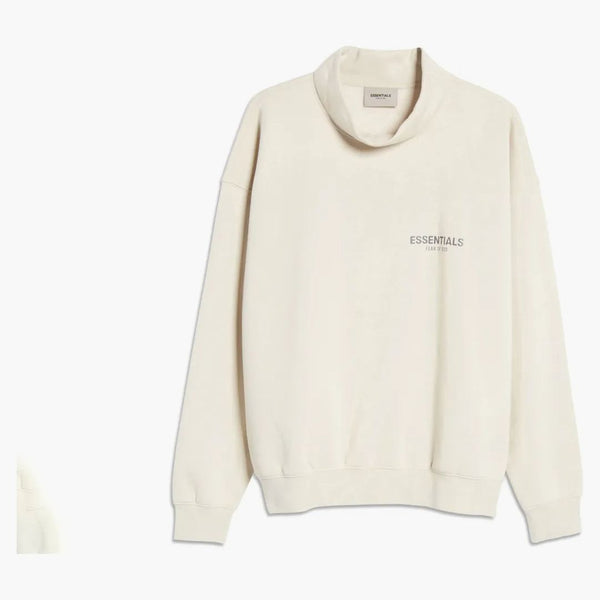 Rädsla för Gud Essentials Pullover Mockneck Stone/Oat