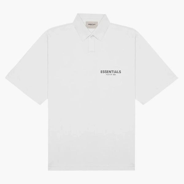 Strach przed Bogiem Essentials krótki rękaw Boxy Polo White