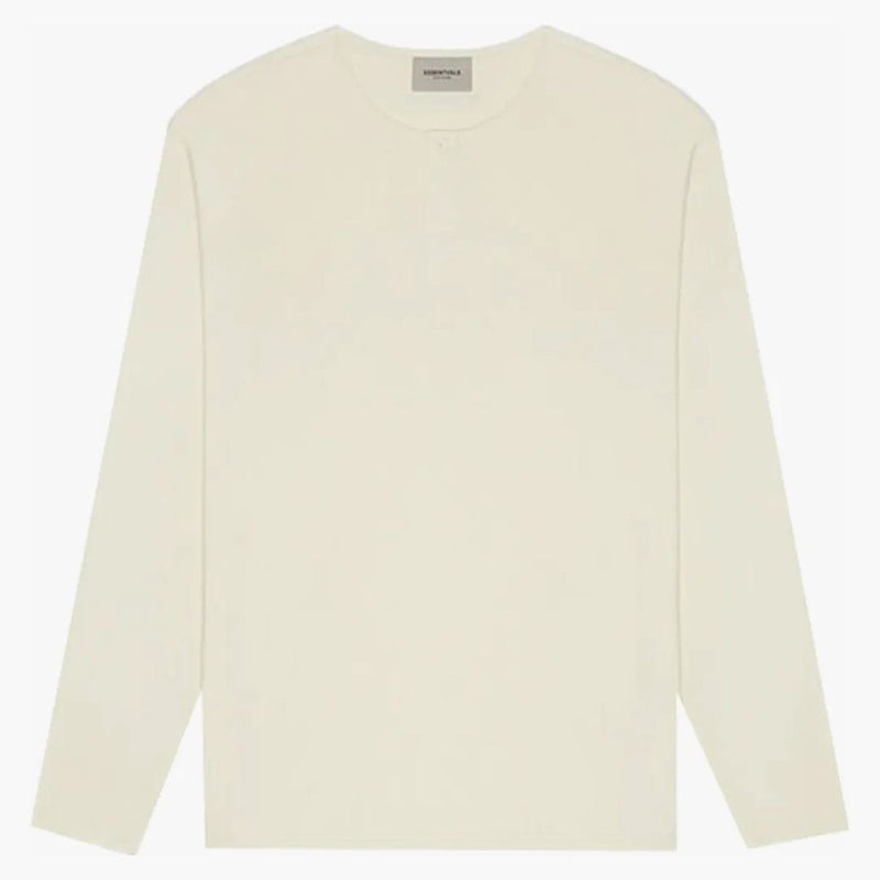 Frica de Dumnezeu Essentials Termal Longsleeve Henley Tricou Cream
