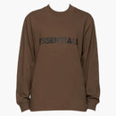 Miedo a Dios esencial x sentido senario boxy manga larga camiseta aplique logotipo de lluvia tambor