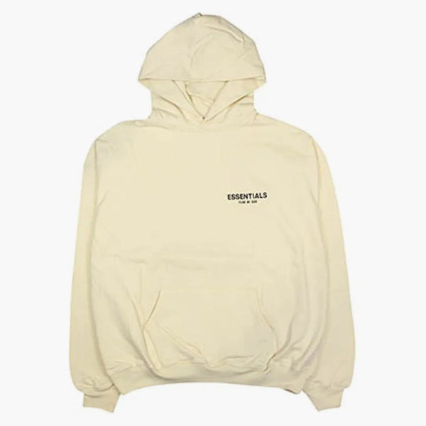 Crema Pullover Hoodie (SS19) del logo Fear of God Essentials