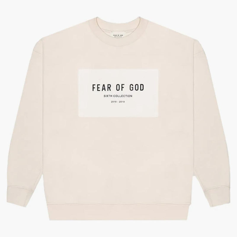 Logo strachu przed boską logo Crewneck bluza krem/śmietana