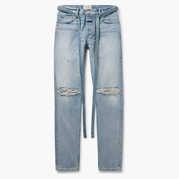 Fear Of God Slim Fit Distressed Denim Jeans Indigo