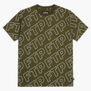 FTP en todo el bosqueo de la oliva de té del logotipo