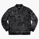 FTP Velká tělo kožená bunda černá