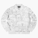FTP Big Body Leather Jacket White