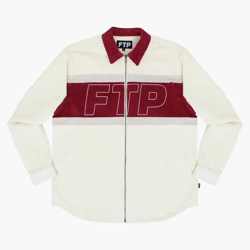 FTP Corduroy Logo Zip Up Cream
