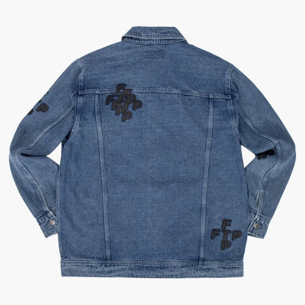 FTP Cross Logo Denim Trucker Kurtka Indigo