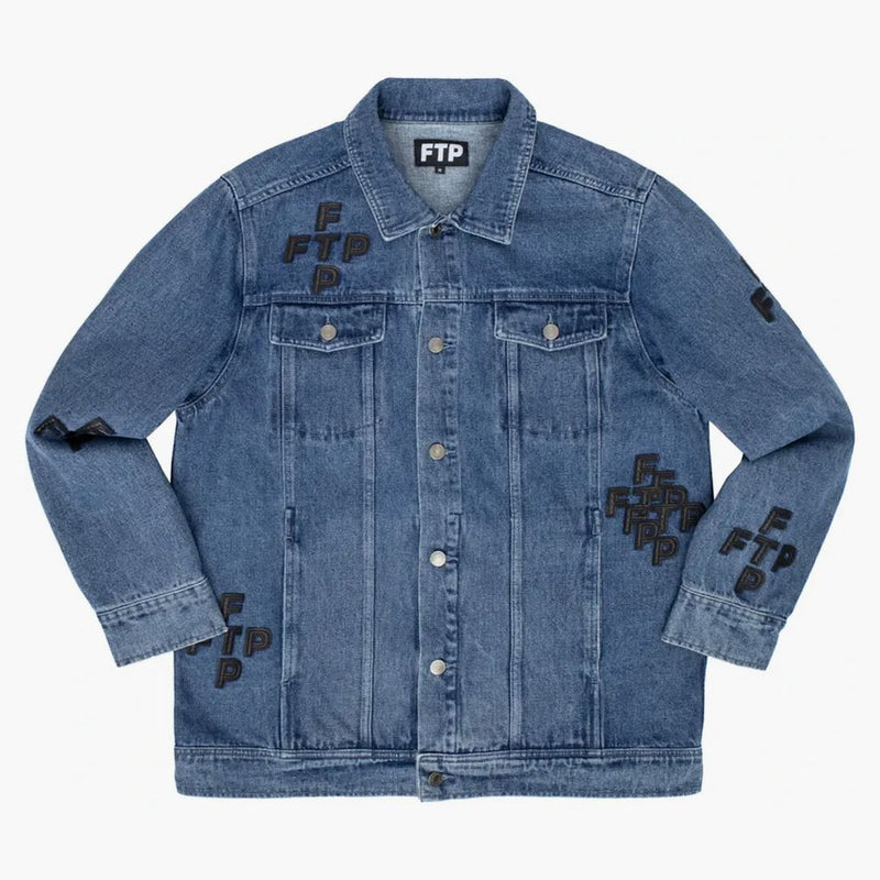 FTP Cross Logo Denim Trucker Jacket Indigo
