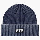 FTP Denim Dye Logo Beanie Washed Indigo