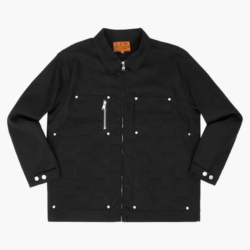 Ftp Embossed Logo Work Jacket Black