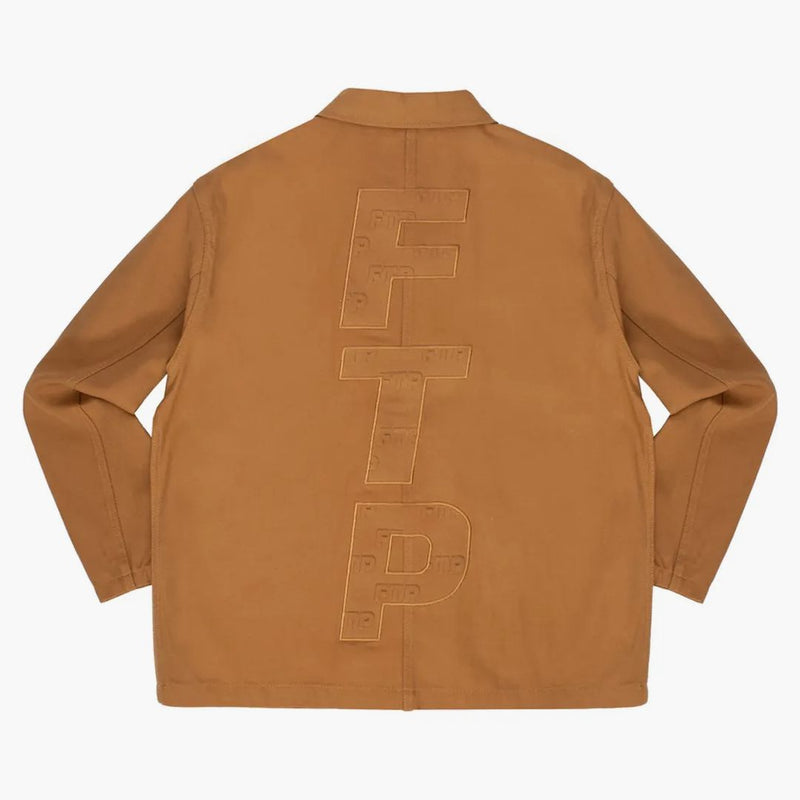 Ftp Embossed Logo Work Jacket Brown