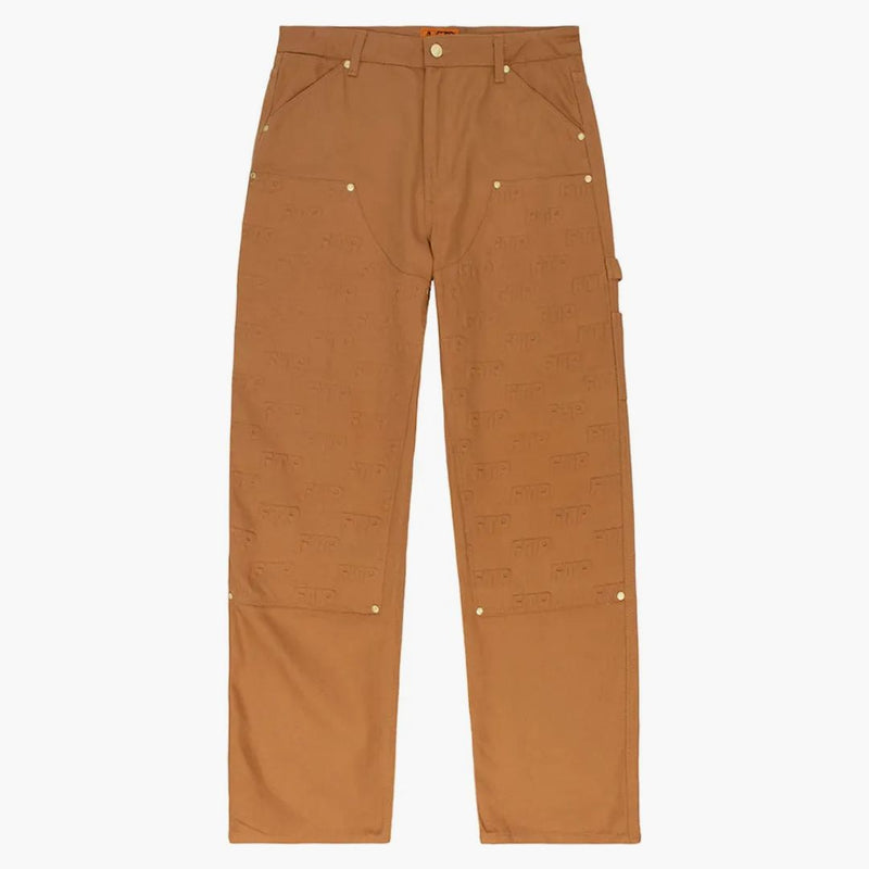 Ftp Embossed Logo Work Pant Brown