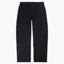 FTP Frayed Denim Logo Carpenter Pant Black