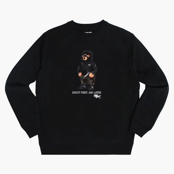 FTP z kapturem z kapturem Crewneck czarny