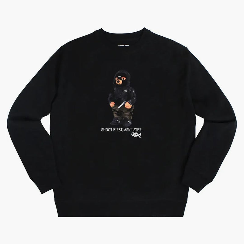 FTP z kapturem z kapturem Crewneck czarny