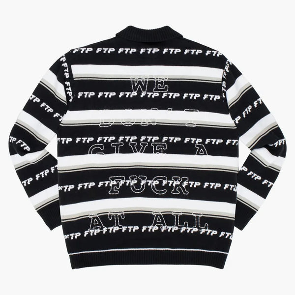 Knit Polo Sweter FTP Black
