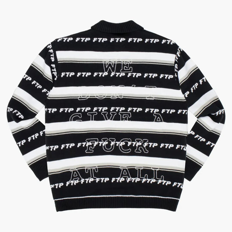 Ftp Knit Polo Sweater Black