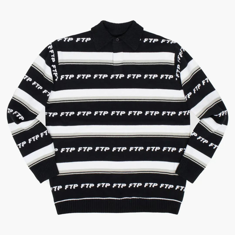 Ftp Knit Polo Sweater Black