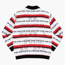 Ftp Knit Polo Sweater czerwony