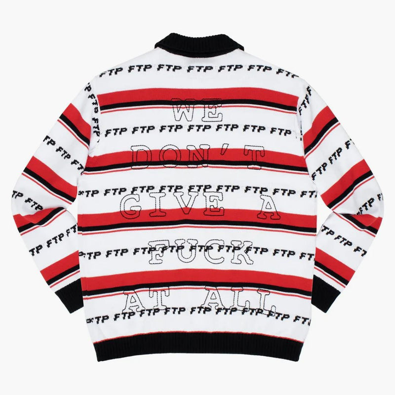 Ftp Knit Polo Sweater Red