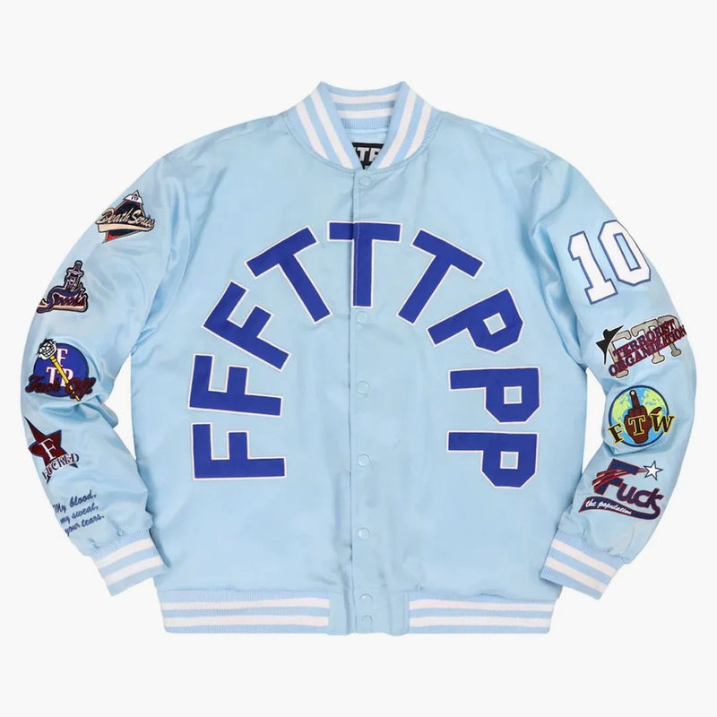 FTP League Varsity Jacket Light Blue