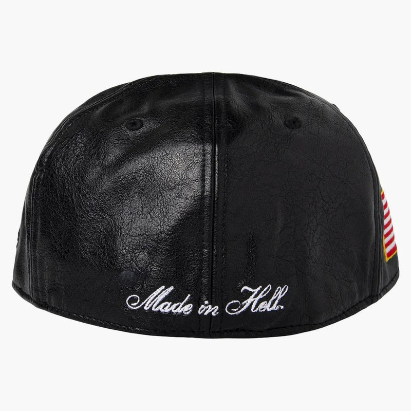 Ftp Leather Logo Fitted Hat Black