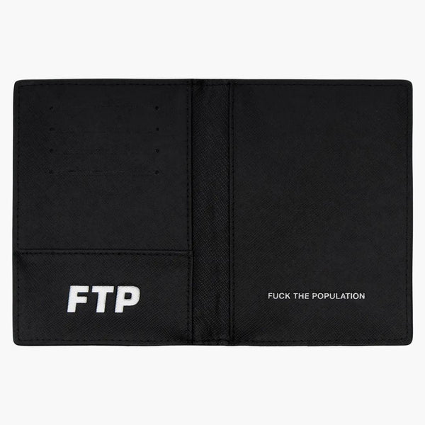 FTP Logo Repet Passport Holder Black