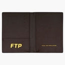 FTP Logo Repeat Passport Holder Brown