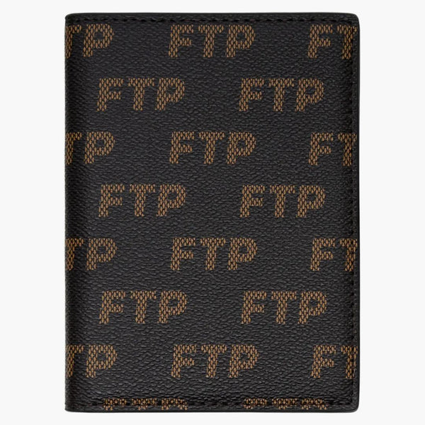 FTP Logo Repet Passport Holder Brown