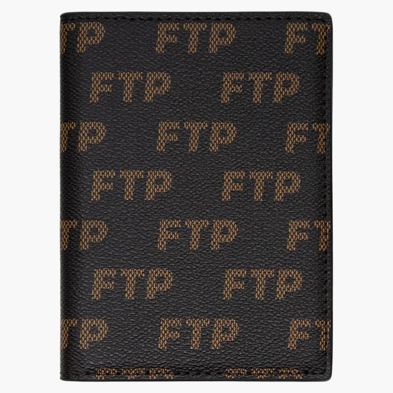 FTP Logo Repet Passport Holder Brown