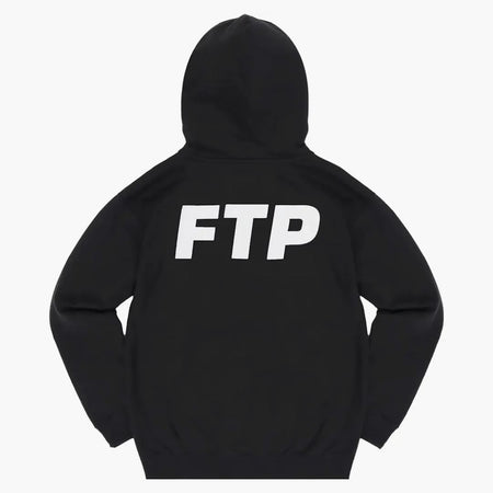Sweter logo ftp puff drukujący czarny