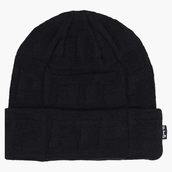 Ftp Repeat Logo Knit Beanie Black