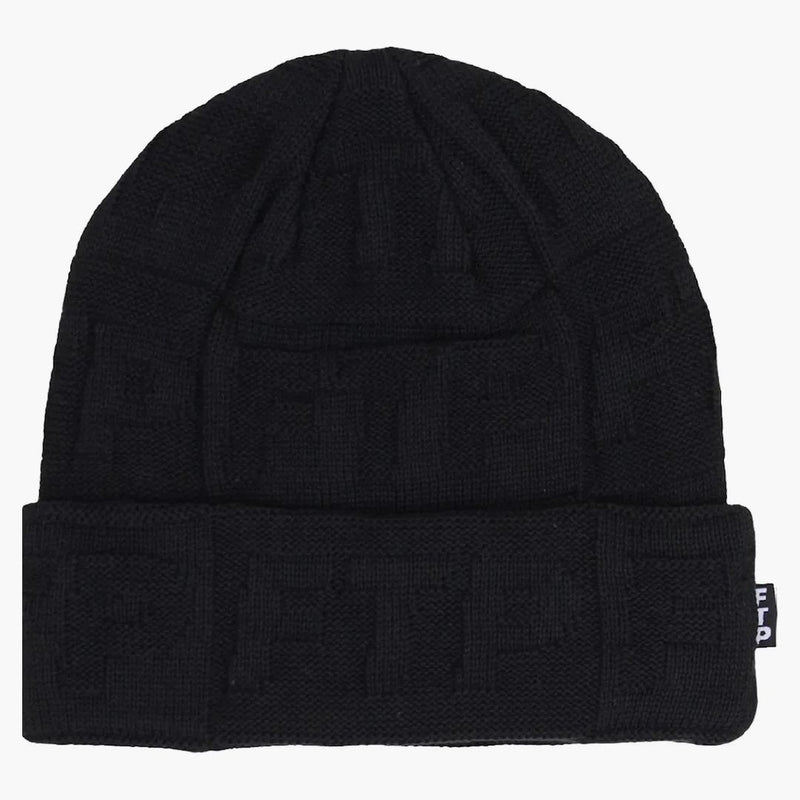 Ftp Repeat Logo Knit Beanie Black