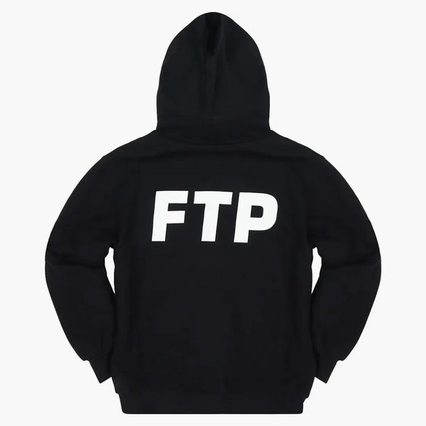 Ftp Reversible Logo Hoodie Black