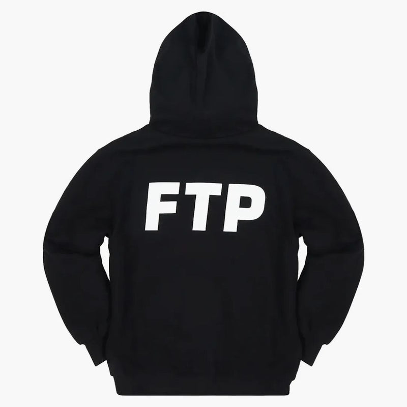 Ftp Reversible Logo Hoodie Black