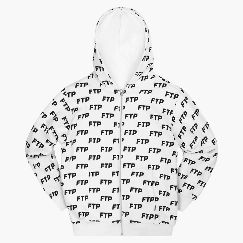 Ftp Reversible Logo Hoodie White